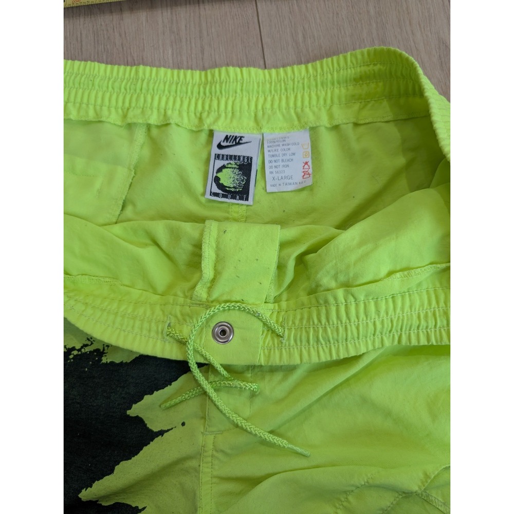 Nike Challenge Court Andre Agassi Shorts Vintage 90's Sz X-Large Rare Neon Volt - Picture 10 of 16